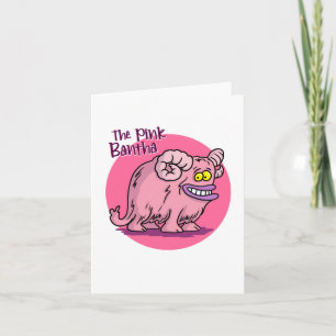 Die rosa Bantha - geklappte Grußkarte Karte