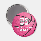 Die rosa Basketballmannschaft der Girl Magnet (Vorderseite/Rückseite)