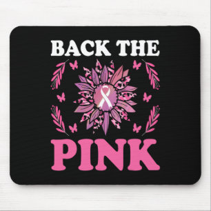Die rosa Brustkrebs-Bewusstseins-Sonnenblume Fraue Mousepad