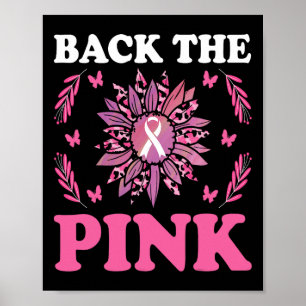 Die rosa Brustkrebs-Bewusstseins-Sonnenblume Fraue Poster