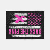 Die rosa Brustkrebserklärungsmarke "Kinderkind Wom Fleecedecke (Vorderseite (Horizontal))