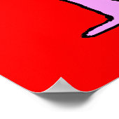 Die rosa Dackel Poster (Ecke)