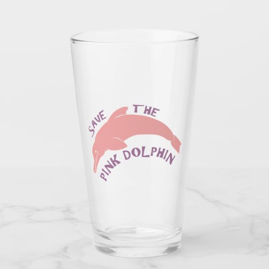 Die rosa Dolphin gerettet Glas (Vorderseite)