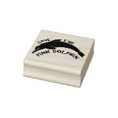 Die rosa Dolphin gerettet Gummistempel (Stempel)