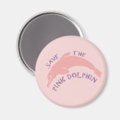 Die rosa Dolphin gerettet Magnet (Vorderseite/Rückseite)