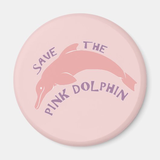 Die rosa Dolphin gerettet Magnet (Vorne)