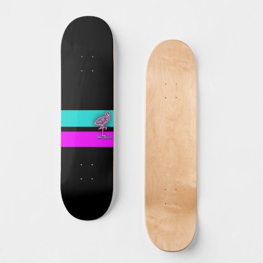 Die rosa Flamingo Skateboard (Vorderseite)
