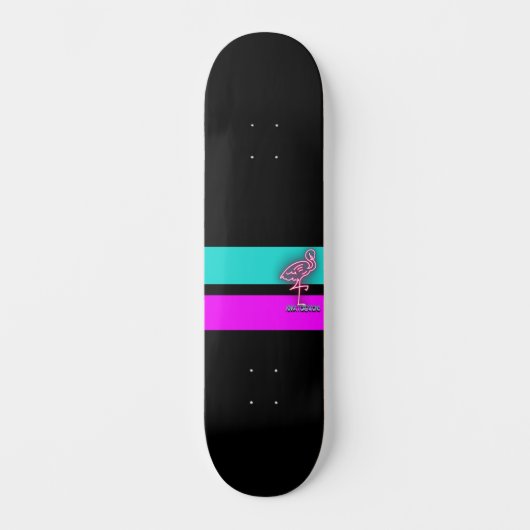 Die rosa Flamingo Skateboard (Vorderseite)