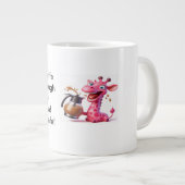 Die rosa Giraffe Jumbo-Tasse (Vorderseite Rechts)