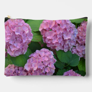 Die rosa Hortensia-Hydrangea-Blume Zubehörtasche