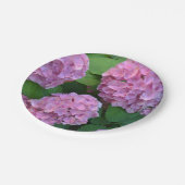 Die rosa Hortensia-Hydrangea Pappteller (Schrägansicht)