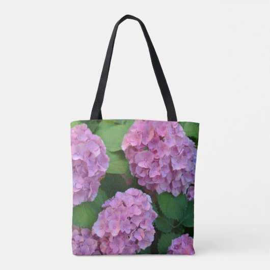 Die rosa Hortensia-Hydrangea Tasche (Rückseite)