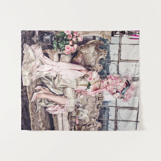 Die rosa Lady Wandteppich (Vorderseite (Horizontal))