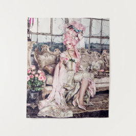 Die rosa Lady Wandteppich