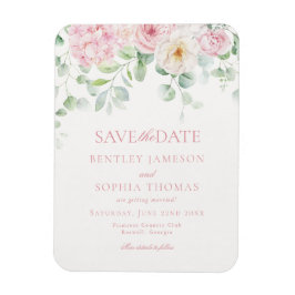 Die rosa Liebe ist in der Save the Date blumenblüt Magnet