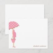 Die rosa Mama, zum Baby-Dusche zu sein danken Dankeskarte (Vorne/Hinten)