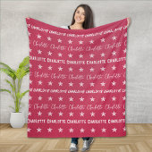 Die rosa Muster-Sterne des Mädchens Fleecedecke