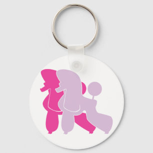 Die rosa Pudel Schlüsselanhänger