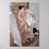 Die rosa Robe nach dem Tod | Joaquín Sorolla Poster (Vorne)