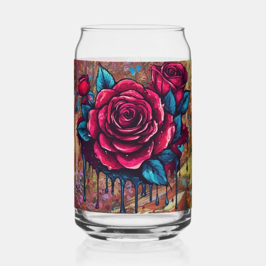 Die rosa Rose Dosenglas (Vorderseite)