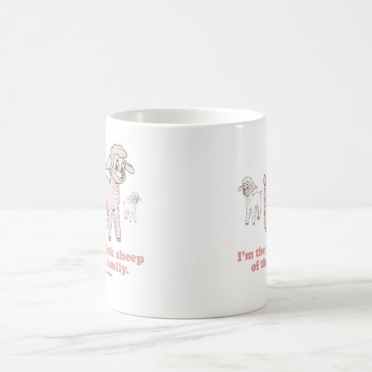 DIE ROSA SCHAFE KAFFEETASSE (Mittel)
