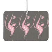 Die rosa Silhouette der Frau Autolufterfrischer (Rückseite)