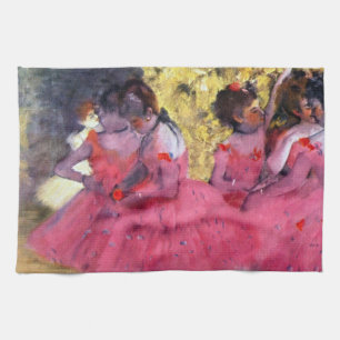 Die rosa Tänzerinnen, vor der Balletvorstellung vo Geschirrtuch