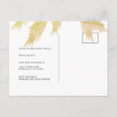 Die rosa, tropischen Stühle ziehen Ankündigungspostkarte (Rückseite)