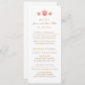 Die rosa Tulpe-Hochzeits-Menü-Karte Menükarte (Vorne/Hinten)