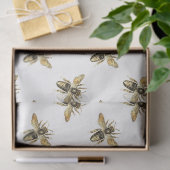 Die rosa und goldene Bienenreihe Design 11 Seidenpapier (Geschenk)