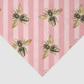 Die rosa und goldene Bienenreihe Design 12 Seidenpapier (Detail)