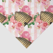 Die rosa und goldene Bienenreihe Design 15 Gewebep Seidenpapier (Detail)