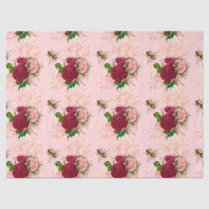 Die rosa und goldene Bienenreihe Design 17 Gewebep Seidenpapier