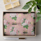 Die rosa und goldene Bienenreihe - Design 18 Seidenpapier (Geschenk)