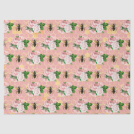 Die rosa und goldene Bienenreihe - Design 18 Seidenpapier