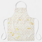 Die rosa und goldene Bienenreihe - Design 6 Schürze (Vorderseite)