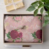 Die rosa und goldene Bienenreihe - Design 7 Seidenpapier (Geschenk)