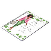 Die rosa und grüne Boss Lady Notizblock (Linke Seite)