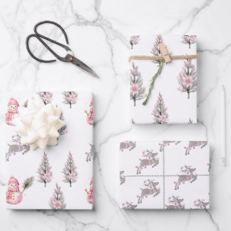 Die rosa Weihnachtskollektion1 Geschenkpapier Set
