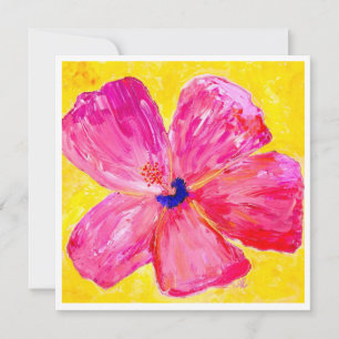 Die rosafarbene Postkarte des rosa Hibiskus