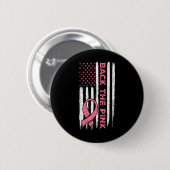 Die rosafarbene schwarze Flagge - Brustkrebs A Button (Vorne & Hinten)