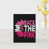 Die rosafarbene schwarze Flagge - Brustkrebs A Karte (Gelbe Blume)