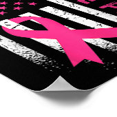 Die rosafarbene schwarze Flagge - Brustkrebs A Poster (Ecke)