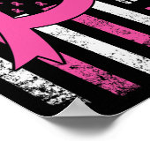 Die rosafarbene schwarze Flagge - Brustkrebs A Poster (Ecke)