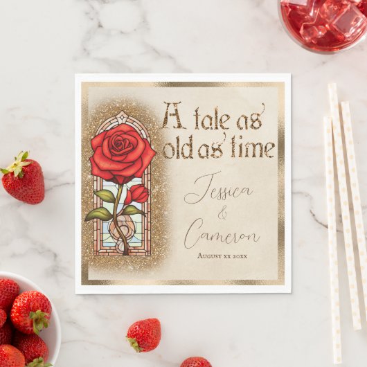 Die Rose aus Hartglas Schönheit und das Thema Best Serviette (Beispiel)