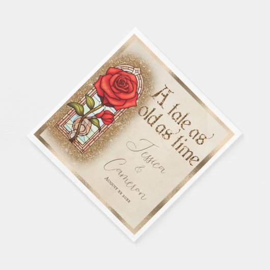 Die Rose aus Hartglas Schönheit und das Thema Best Serviette (Ecke)