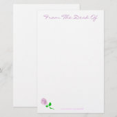 Die Rose Briefpapier (Vorne/Hinten)