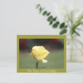 Die Rose der Freundschaft Postkarte (Stehend Vorderseite)