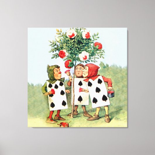 Die Rose der Königin des Herzens im Wunderland mal Leinwanddruck (Vorderseite)