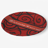 Die Rose der Königin Pappteller (Schrägansicht)